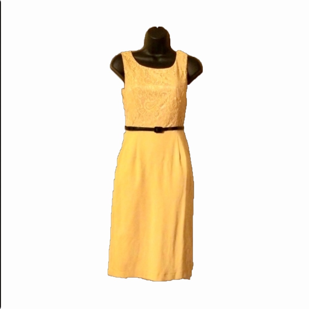GownTown Mustard Colored Dress, XS